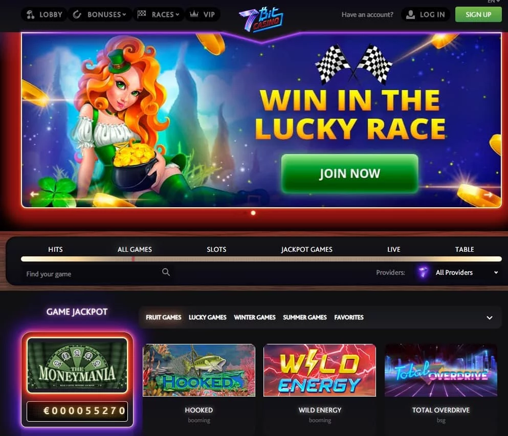 7Bit Casino front page