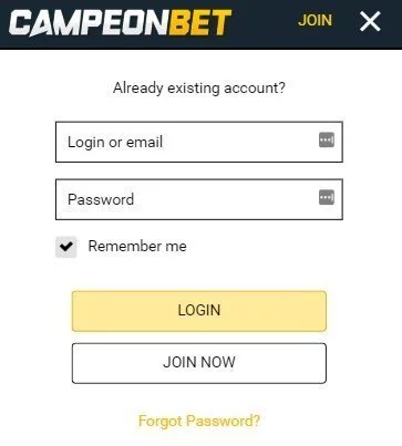 Campeonbet login page