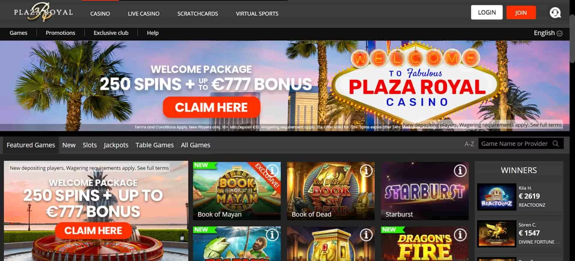 plaza royal casino home page-min